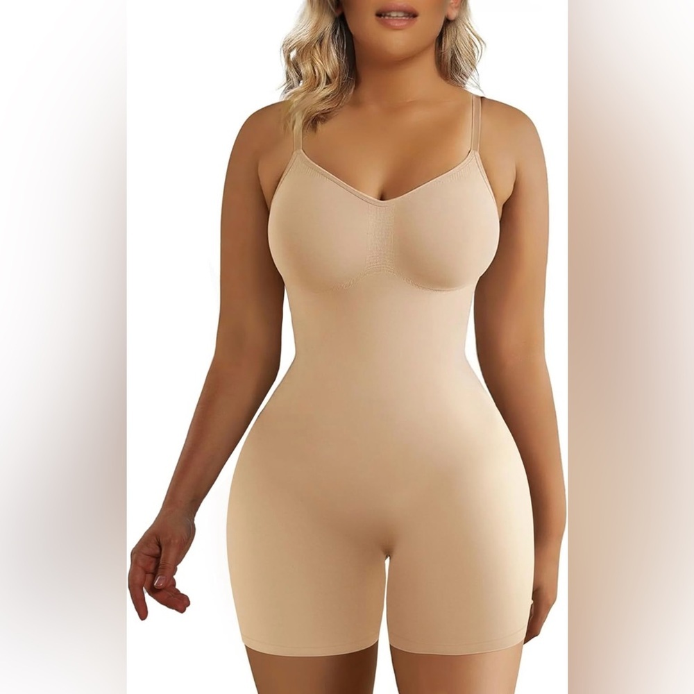 SHAPERX Shapewear For Women Tummy Control Bodysuit Butt LifterShorts Size S/M